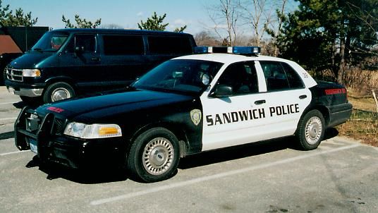 A “Sandwich Police” cop car