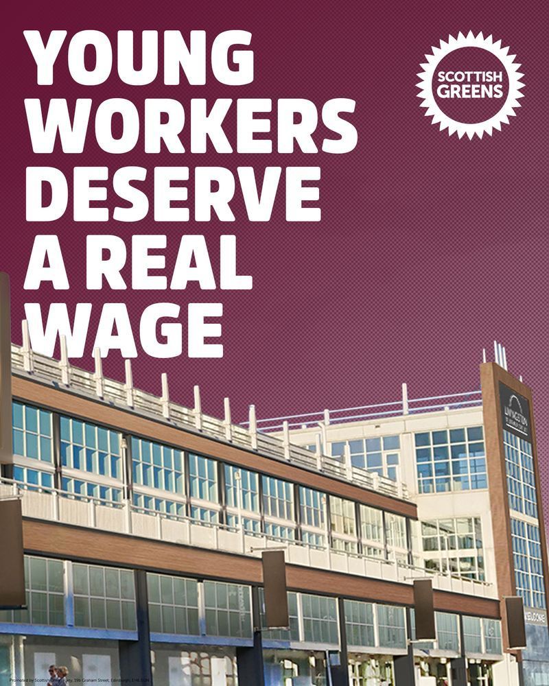 Young workers deserve a real wage. Image of the Livingston Shopping Centre.