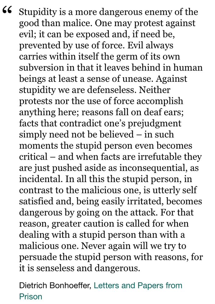 Quotation from Dietrich Bonhoeffer 