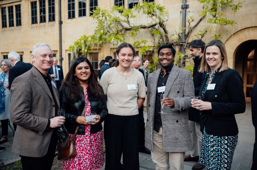 Supporters with current scholarship recipients at the Nuffield donors' event. Image credit: Maciek Tomiczek.