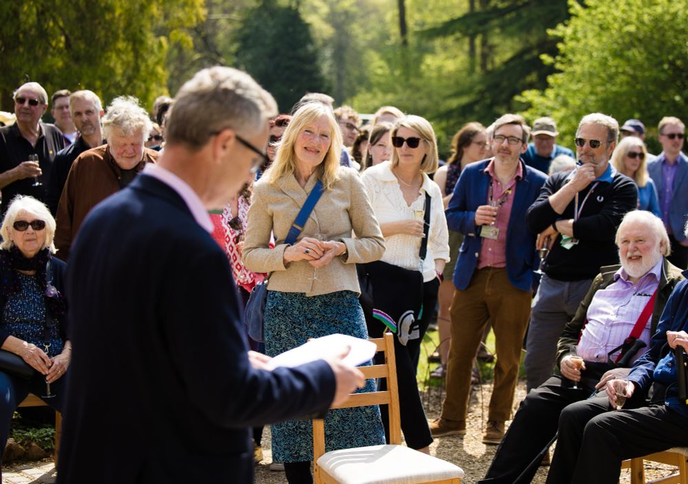 Kevin Minns, Chair of the Friends of Nuffield Place, delivering a speech to thank all those involved in preserving the house. Credit: Tom Weller.
