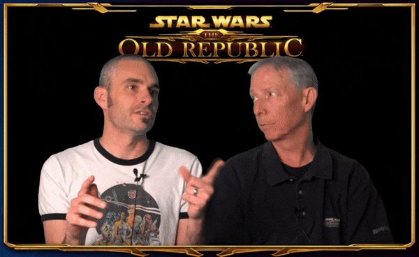 Eric points at the camera, looks at Keith in a questioning way, and Keith shakes his head emphatically.