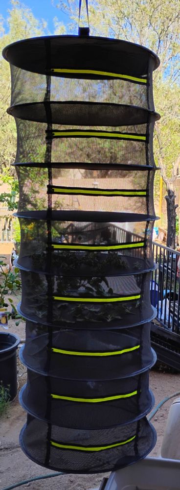 Hanging drying basket for herbs.
