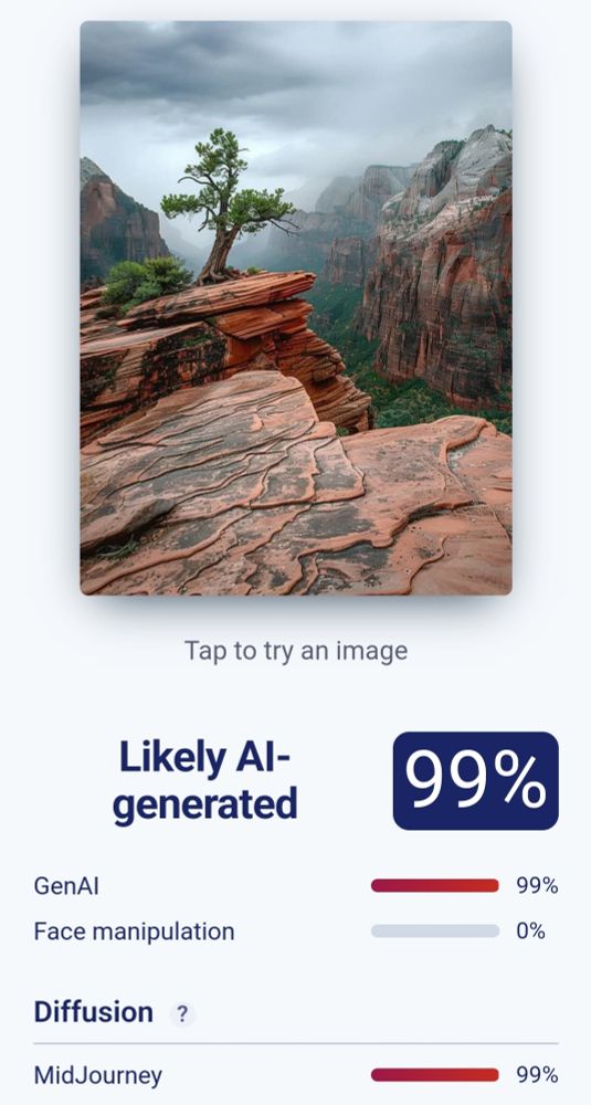 AI Image Analysis
Likely AI-generated 99%
GenAI 99%
Face manipulation 0%
Diffusion 
MidJourney 99%