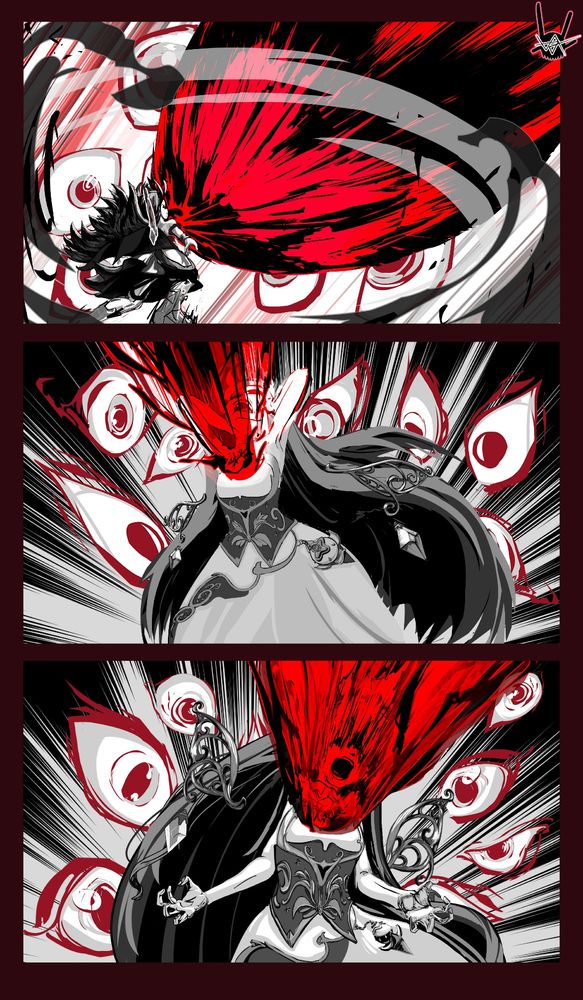 i was on the art team that made an animated origin story of koseki biboo to celebrate her 1yr anniversary. these shots were my contribution