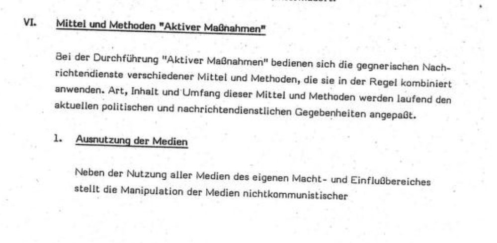 Aufzählung von 1. Ausnutzung der Medien als eine Methode
