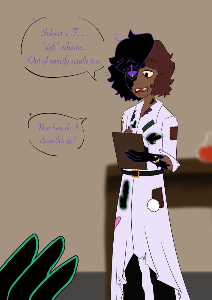 Little past of mad scientist Viktor before he was fully formed into slime