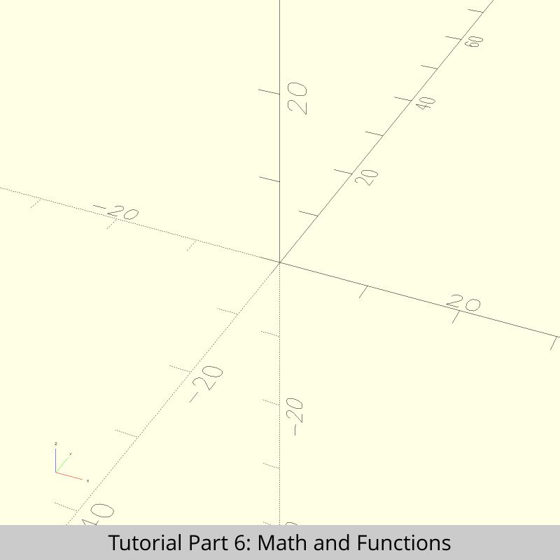 Screenshots of OpenSCAD fading in and out, the first shows the numbers 9 and 12. The second shows 3 rectangles getting smaller from front to back. The third screenshot is of a pentagon and the fourth and last one shows the text "7! = 5040".
