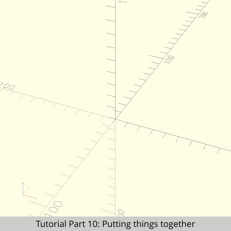 Screenshots of OpenSCAD fading in and out, the first showing a light brown candle holder with a ring shaped base and 3 white candles. The second shows a similar holder with a smaller diameter and 4 smaller candles. The candles have a black wick and a stylized yellow flame.