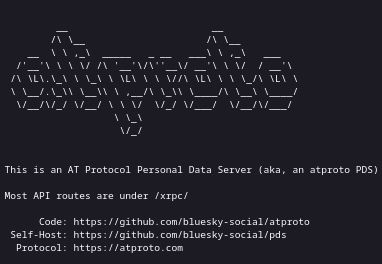 The reference atproto pds landing page
