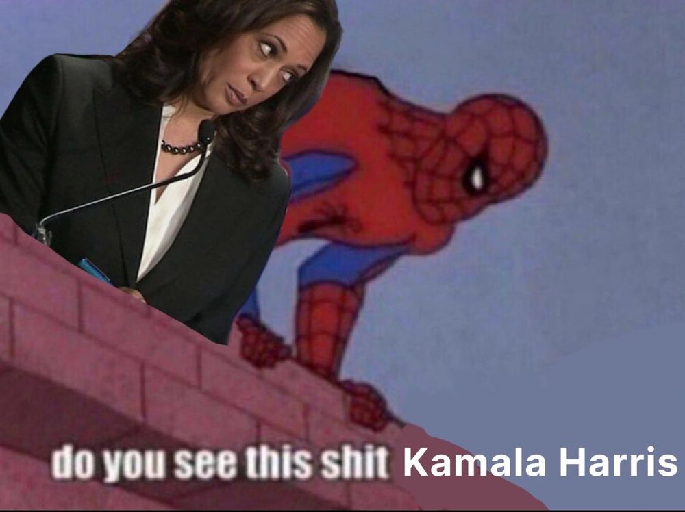 Spiderman and Kamala Harris are flabbergasted 