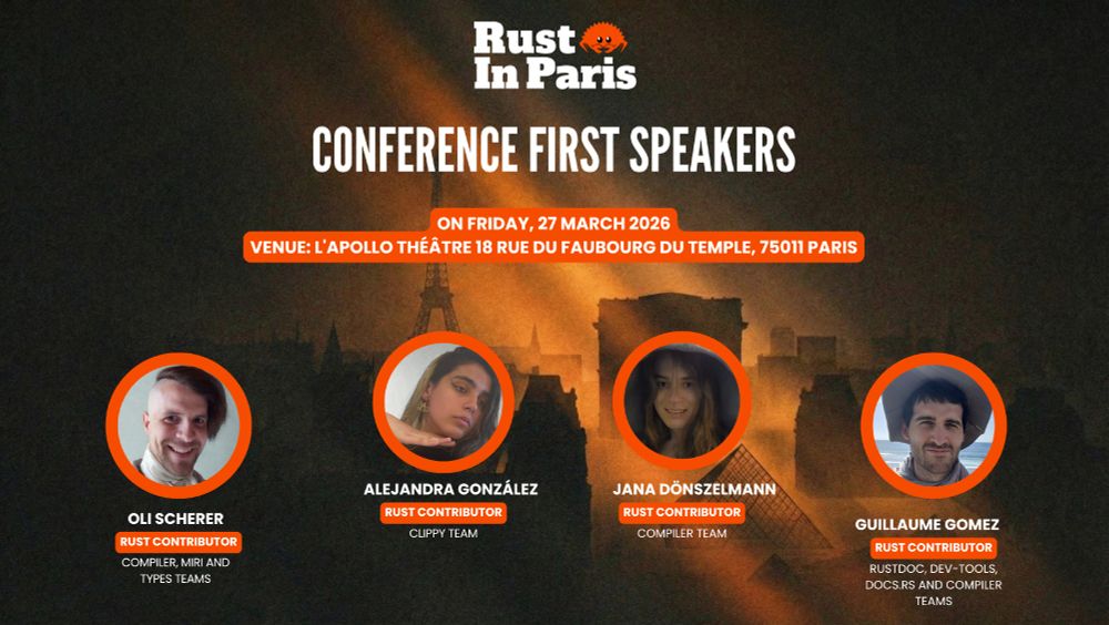 Rust in Paris 27 March 2026 