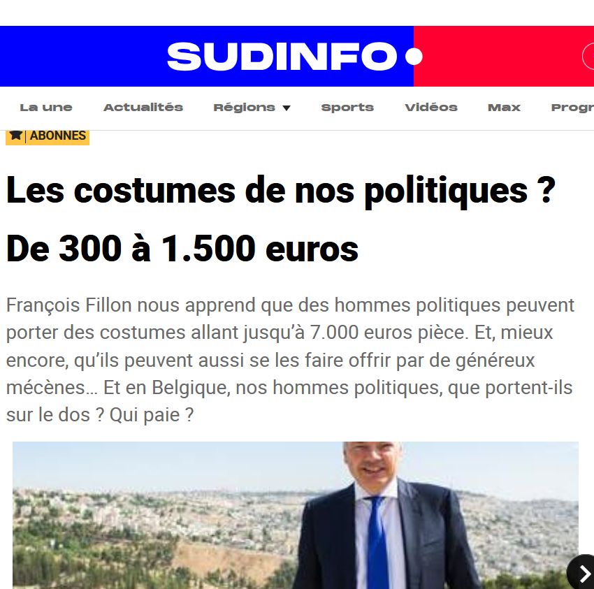 Extrait d'un article au hasard, ici de Sud Info (celui dont on peut faire une capture d'écran sans se prendre une volée de pub).
