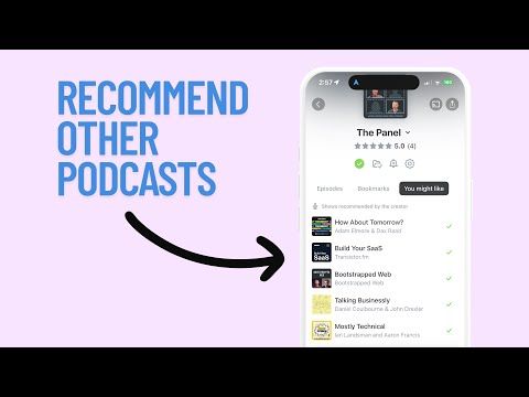 Recommend other podcasts to your podcast's fans