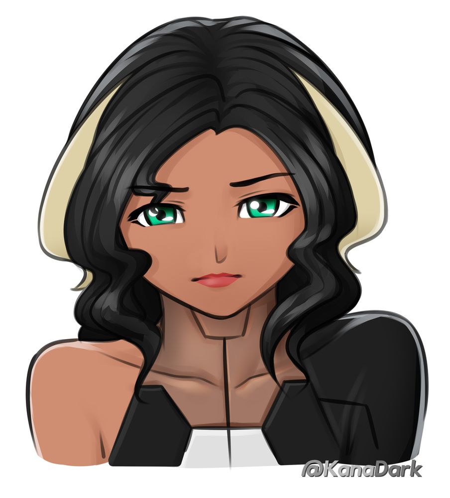 Portrait of the game project's main character, Stella, that was to be used as part of the health bar UI.