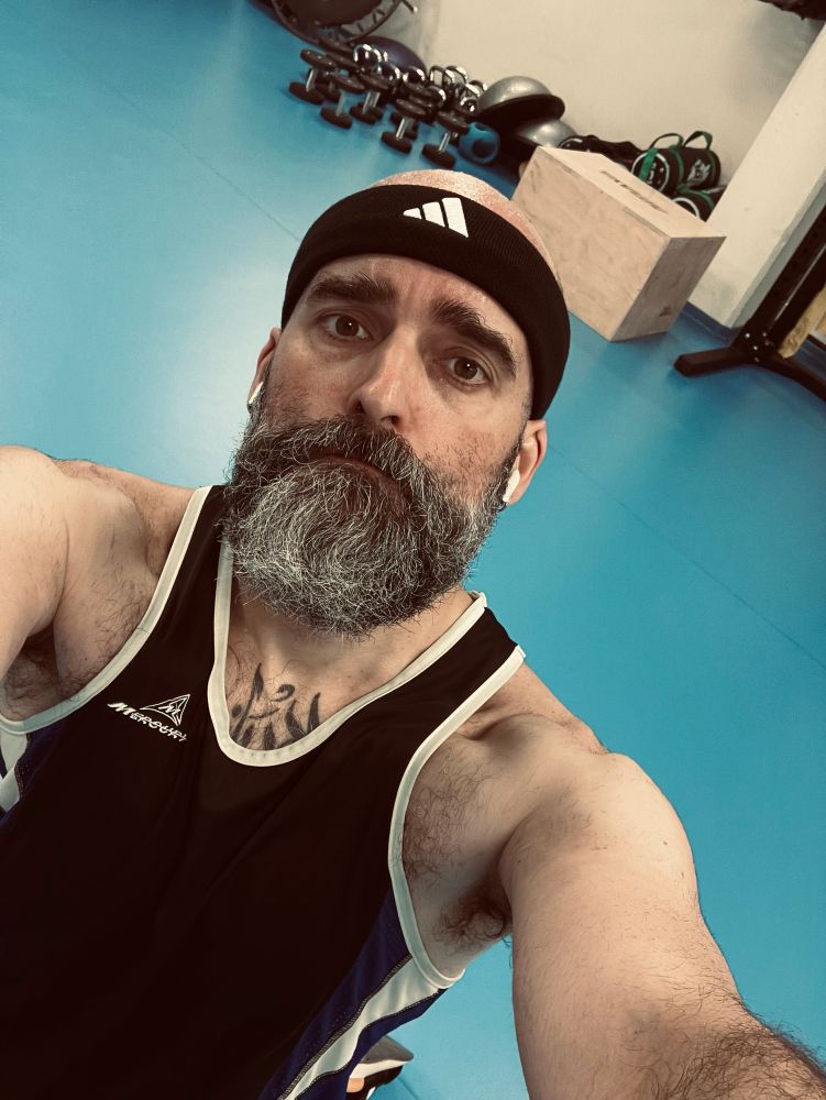 Selfie al gimnàs municipal de Nou Moles (València)