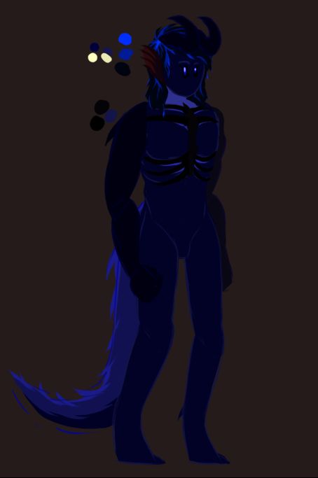 the humanoid version of the deep blue dragon