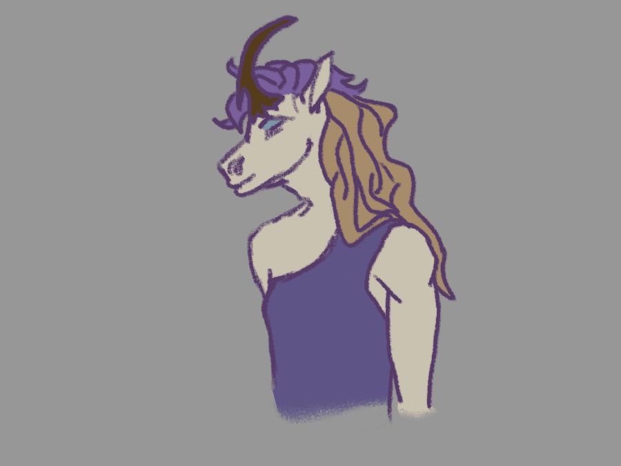 a short gif if my unicorn icon yawning. it is a unicorn with a mouth like a dogs