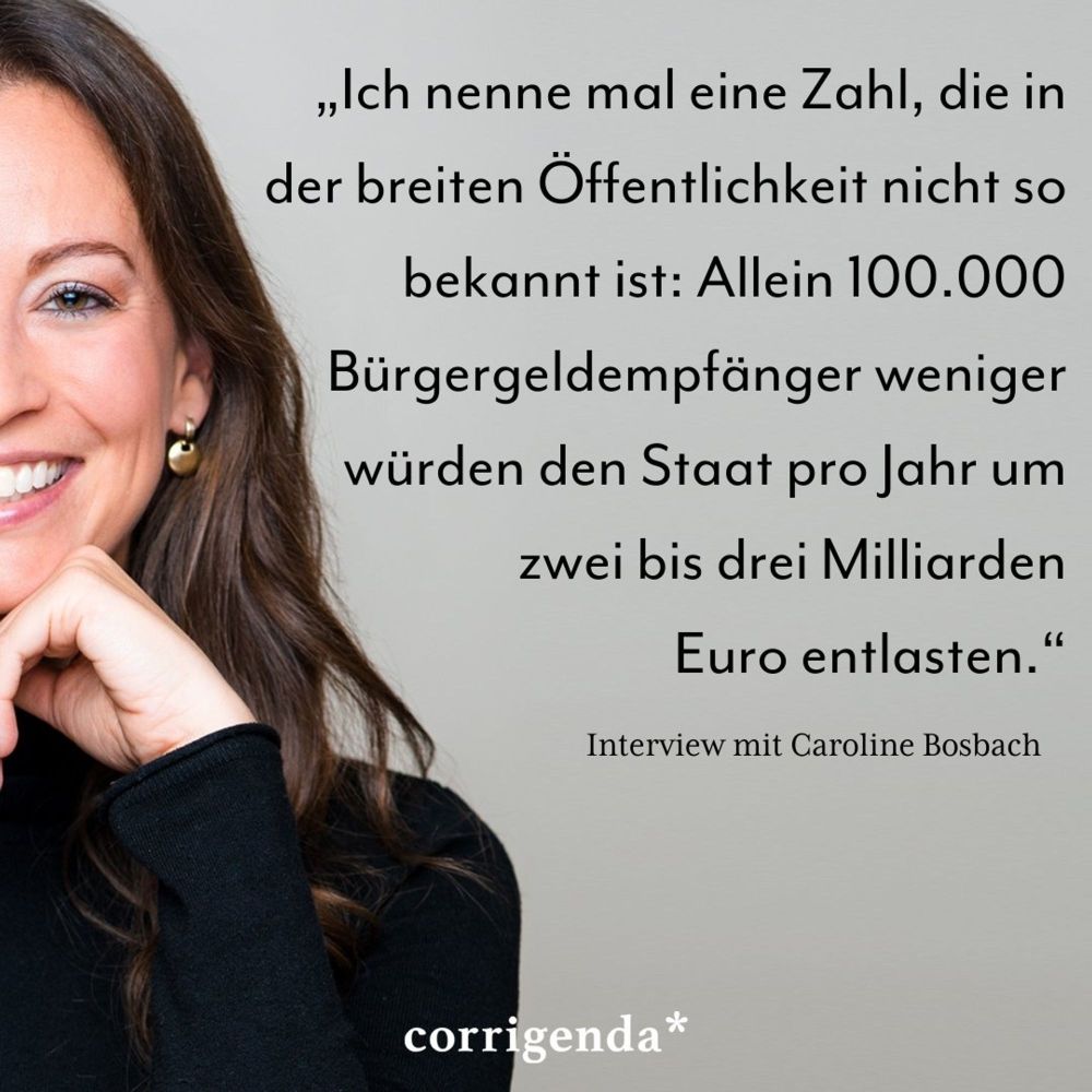 Kacheltext,abbildung:Caroline Bosbach labert scheiße im Interview.
