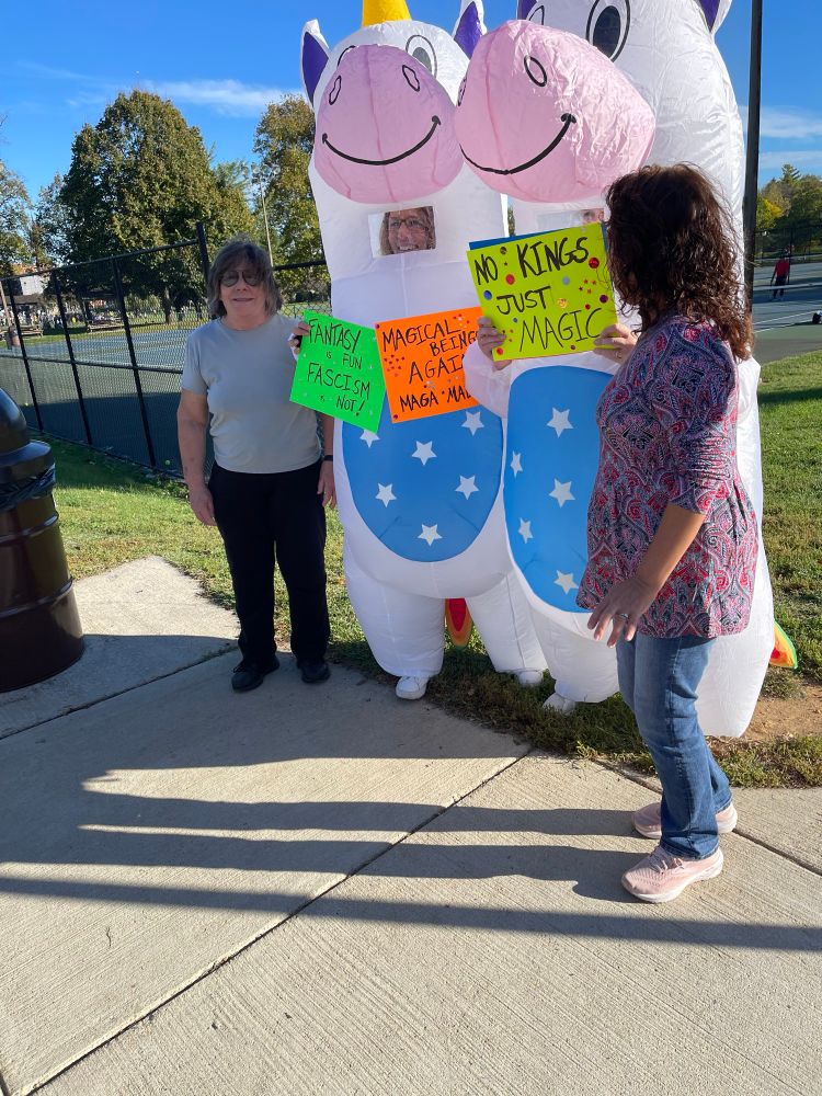 Our picture with 2 unicorns!