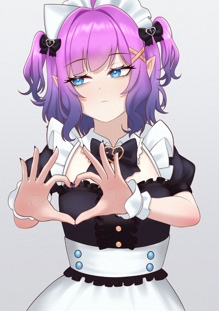 Maid Lilac, an alternative form of the indie vtuber, Mint Fantome