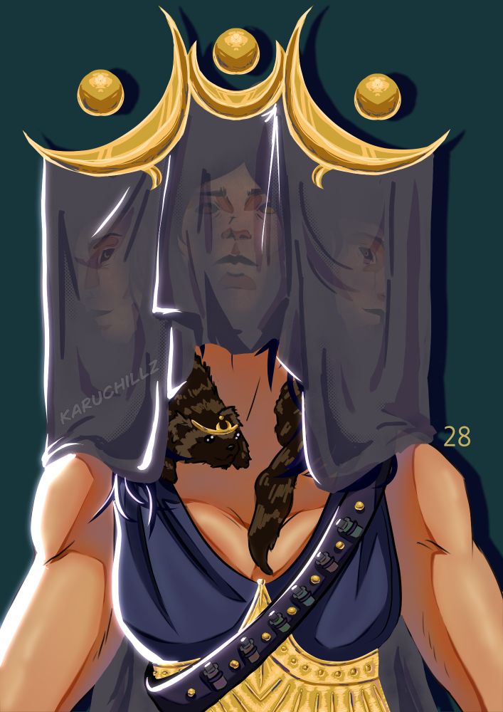 Digital ilustration of a Goddess from Greek mythology