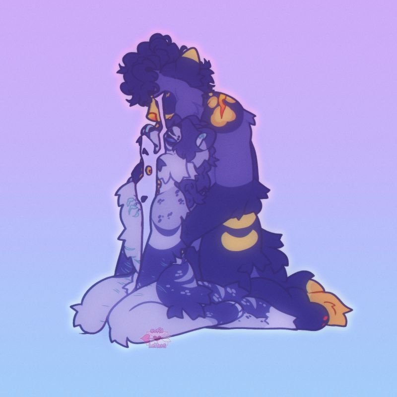 artistic piece with my favorite two ocs 