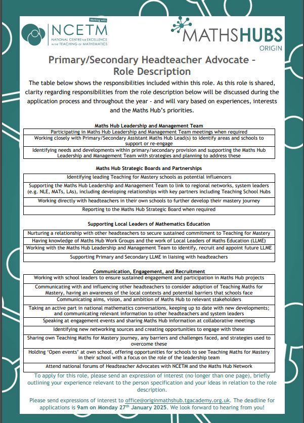 Head Teacher Advocate flyer