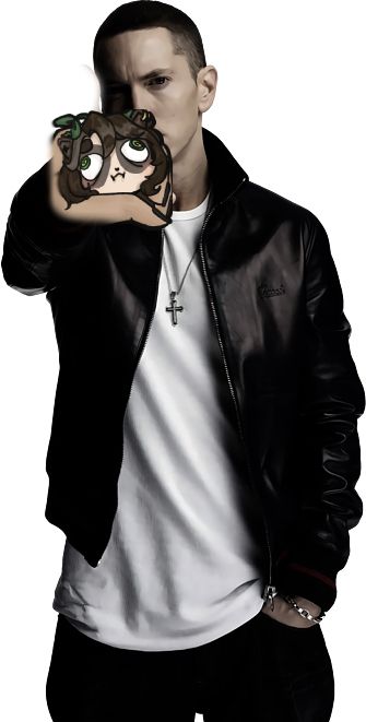 Eminem holding a mossy..