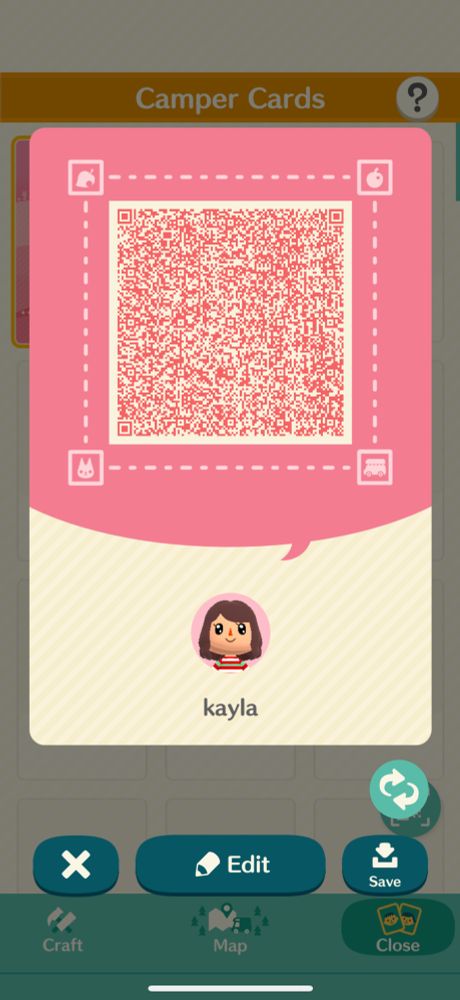 my animal crossing pocket edition player tag