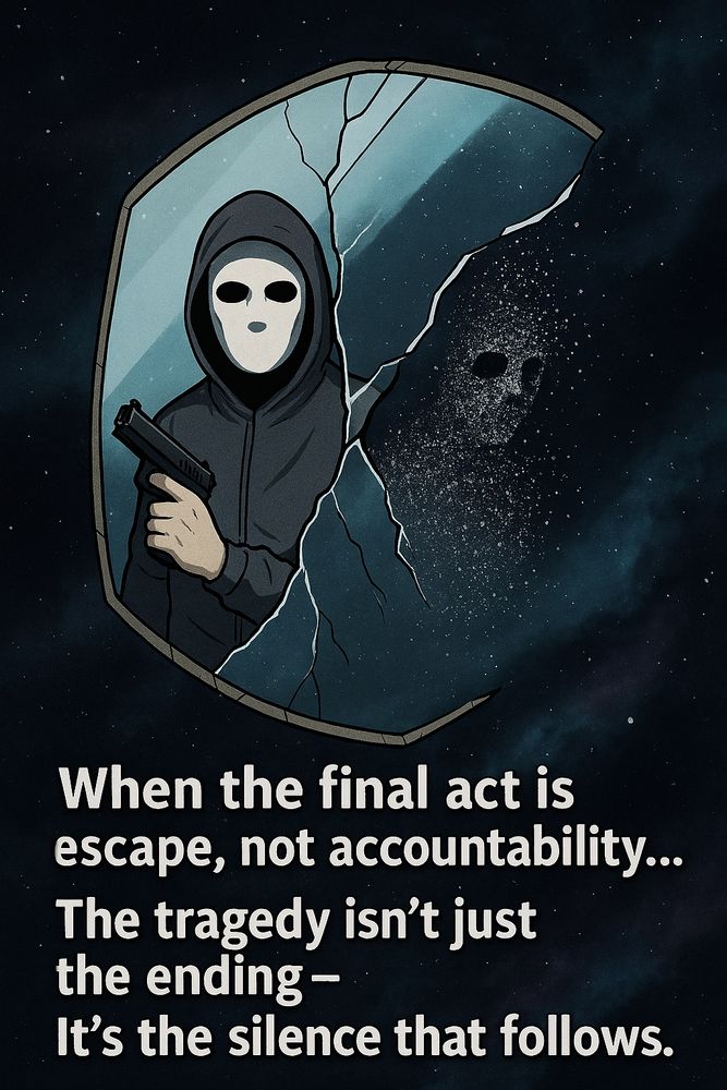 This meme is a haunting meditation on the emotional cost of evasion—especially when someone escapes responsibility for harm they've caused.