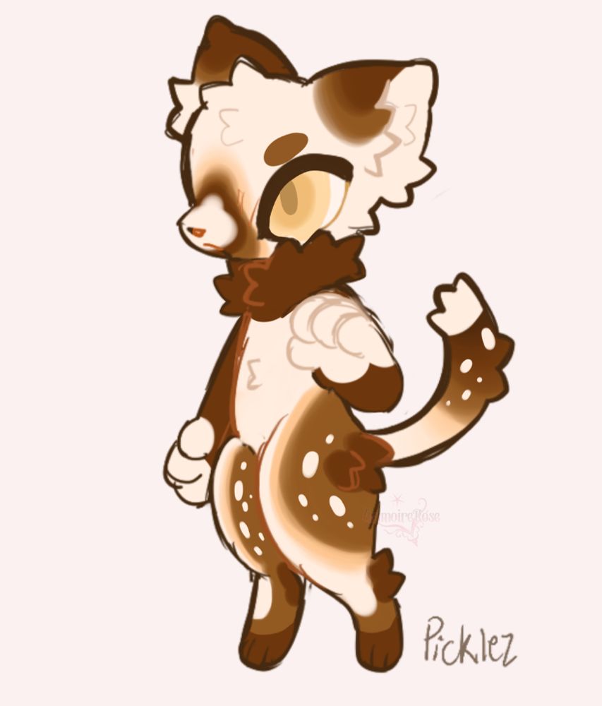 basefill of same character, has pale yellow eyes and white dappled spots on the legs and tail.

Base by Picklez on toyhouse