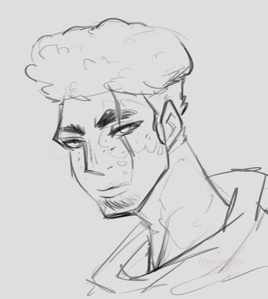 a character with a scar on his left eye wearing a cape. He also has vitiligo  and face freckles