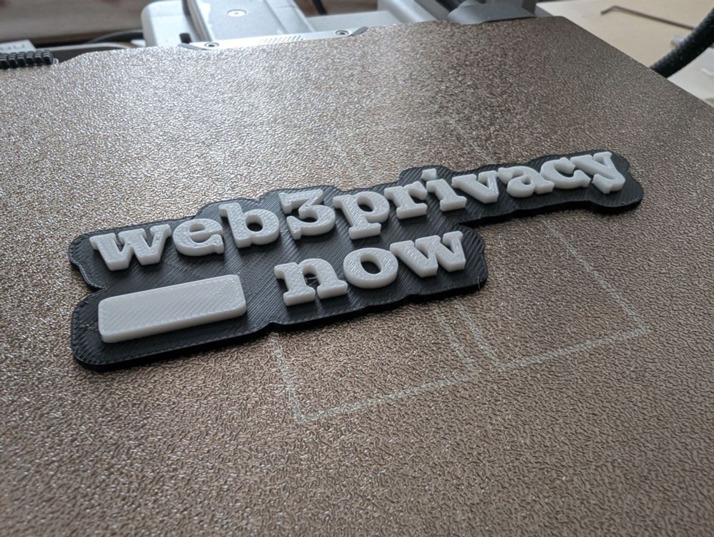 Web3Privacy Now logo 3D print #1
