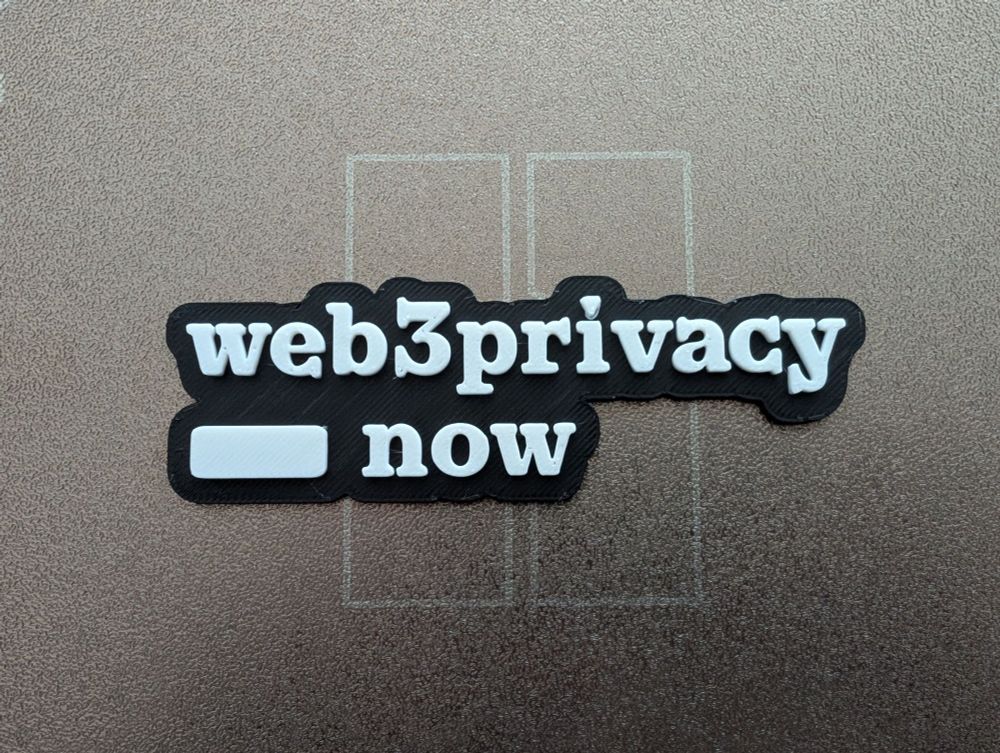 Web3Privacy Now logo 3D print #2