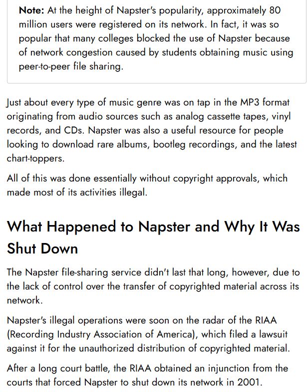 What happened to Napster?