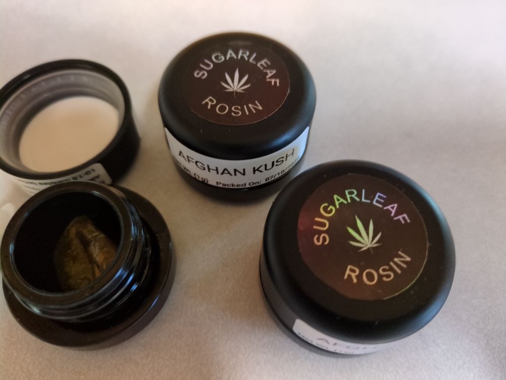 Containers full of rosin