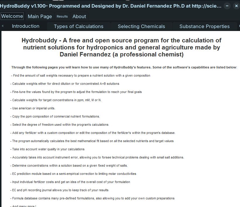 Hydrobuddy program description