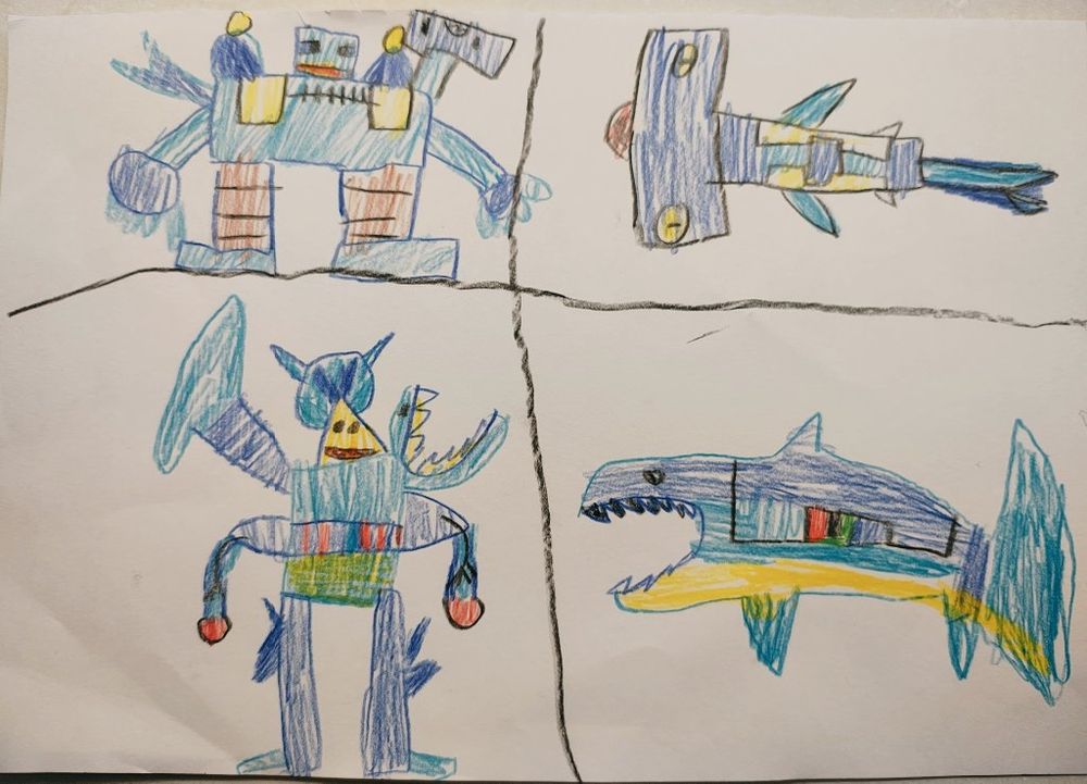 SharkBots, by Riley, aged 7