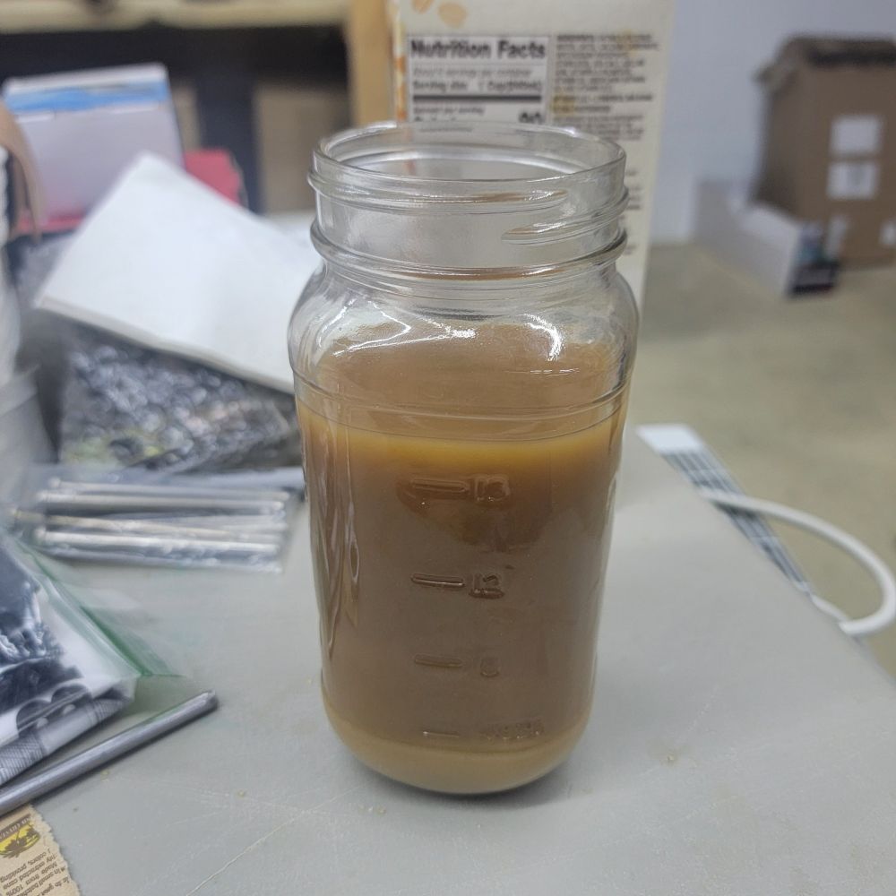 Mason jar of coffee