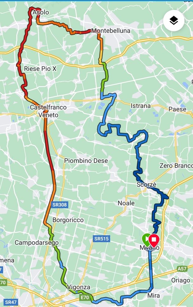 My today's gravel event parcours