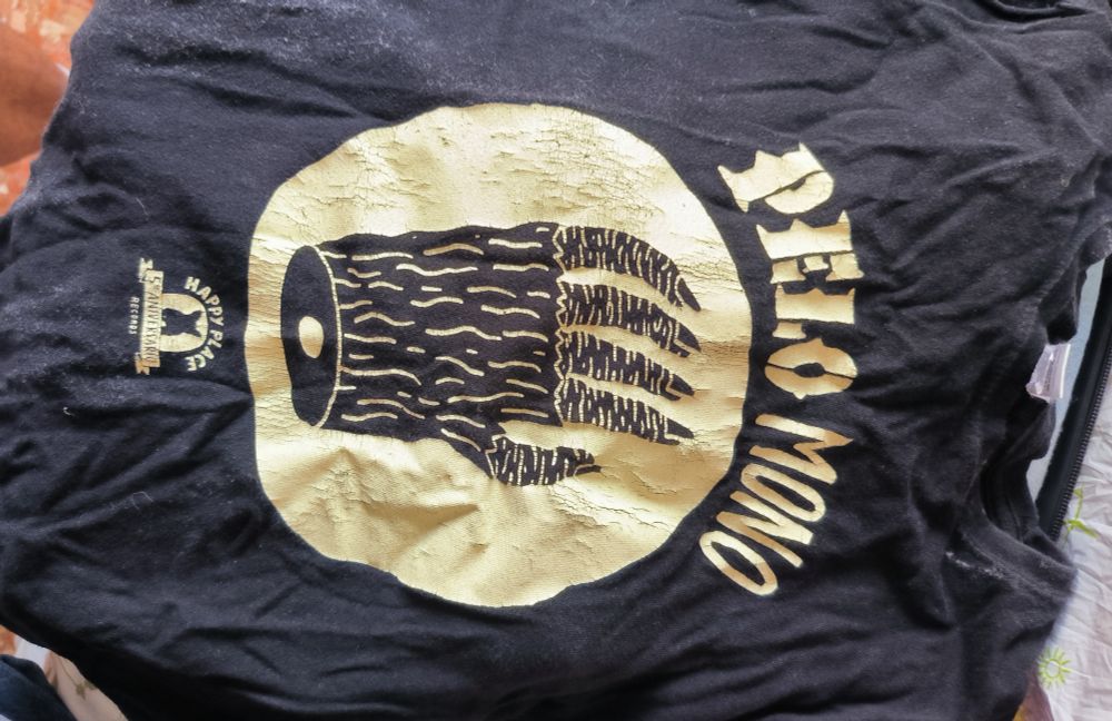 Camiseta medio destrozada del grupo Pelomono