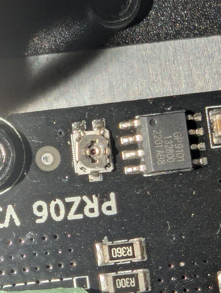 Tiny screw on light control board for a resin 3d printer