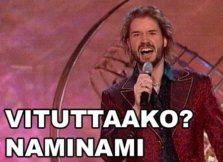 meemikuva vihaisen näköisestä miehestä, teksti:
vituttaako?
Naminami