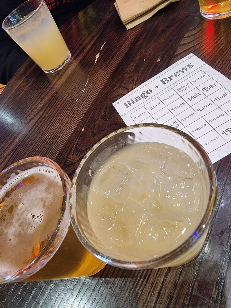 A bber, a cocktail and a bingo card