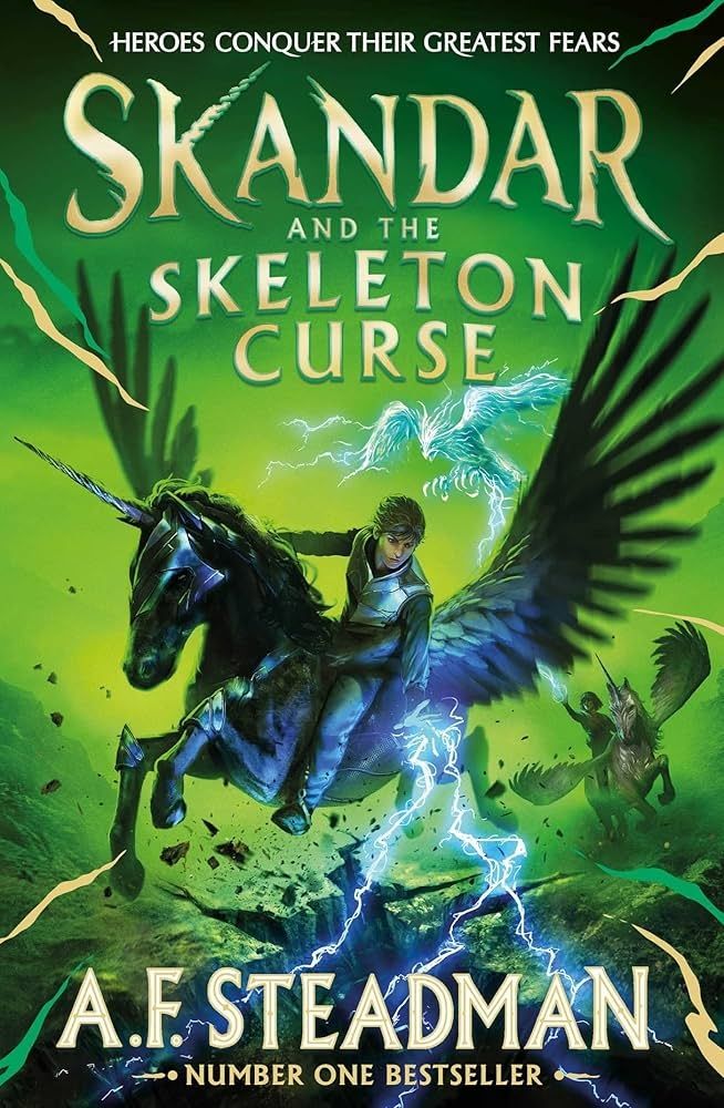 Front cover of Skandar and the Skeleton Curse by A. F. Steadman,  2024