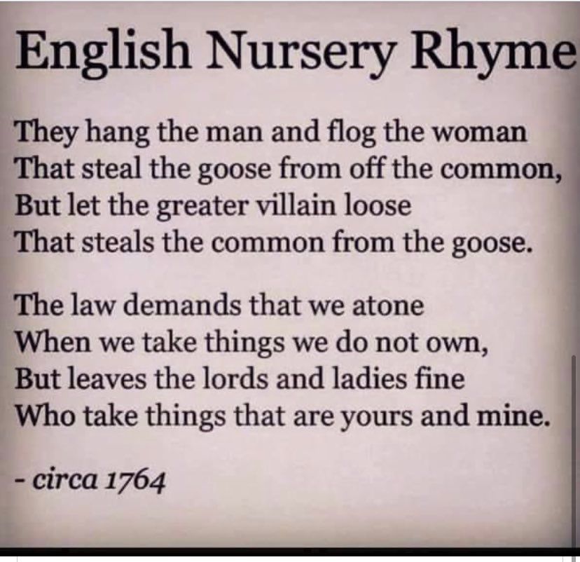 Text from an old English nursery rhyme 