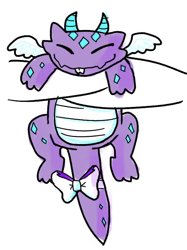 a familiar that is easy to draw and maybe to turn into a mascot :3 purple is a color of interest...