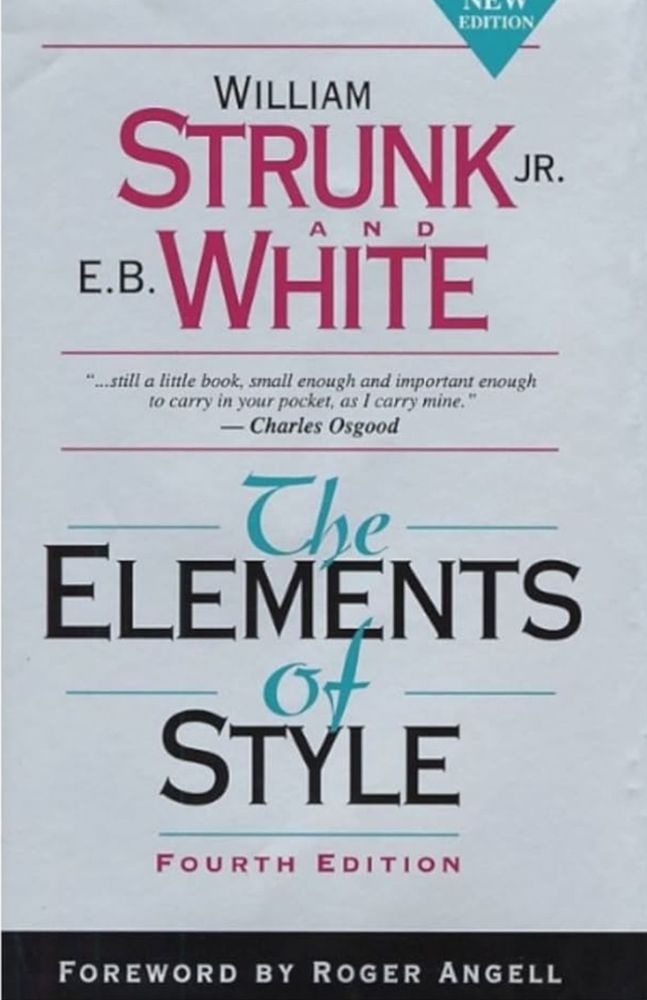 Cover of The Elements of Style by Strunk and White