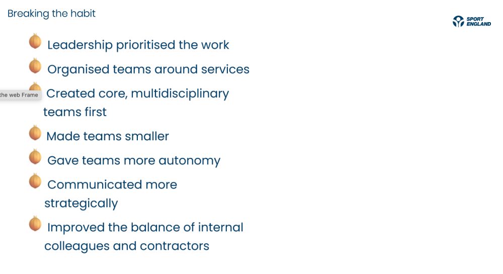 screen grab of the slide showing how we’re trying to fix and avoid the Team Doughnut.